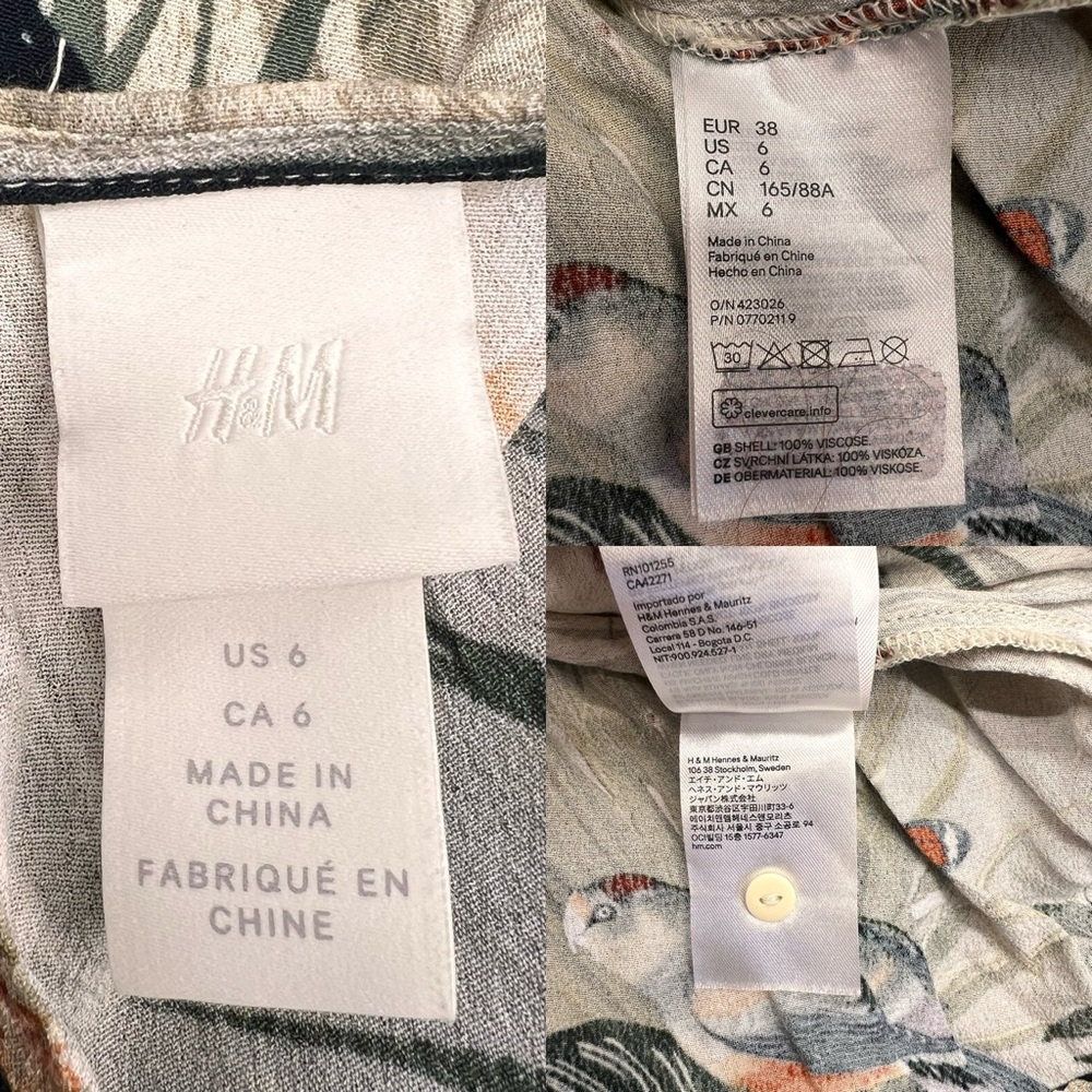 H&M Patterned Dress SIZE 6 - Picture 16 of 17